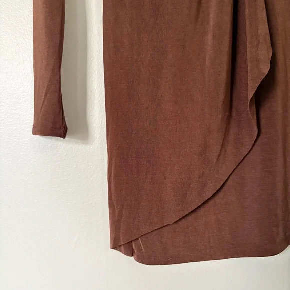 Forever 21 Brown Long Sleeve Dress Size Medium - Picture 5 of 13